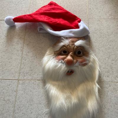 Cute Santa Claus Latex Mask Masquerade Beard Mask For Christmas Party Cosplay