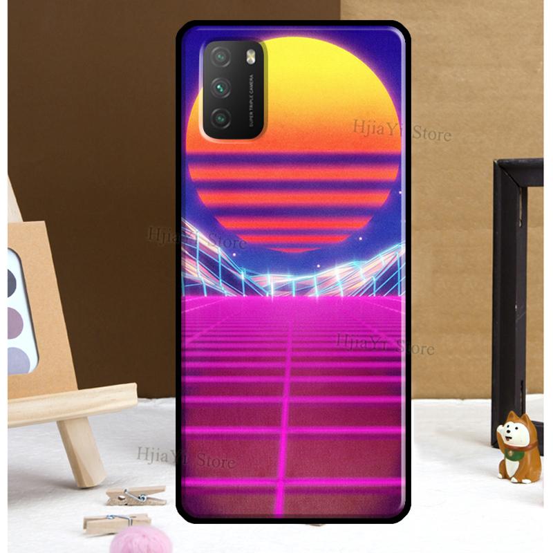 Neon Retrowave 80s vintage art Case For POCO F3 M4 M3 X4 GT X3 Pro Cover For Xiaomi Mi 12 Pro 12X Mi 11 Lite 10T 11T Pro