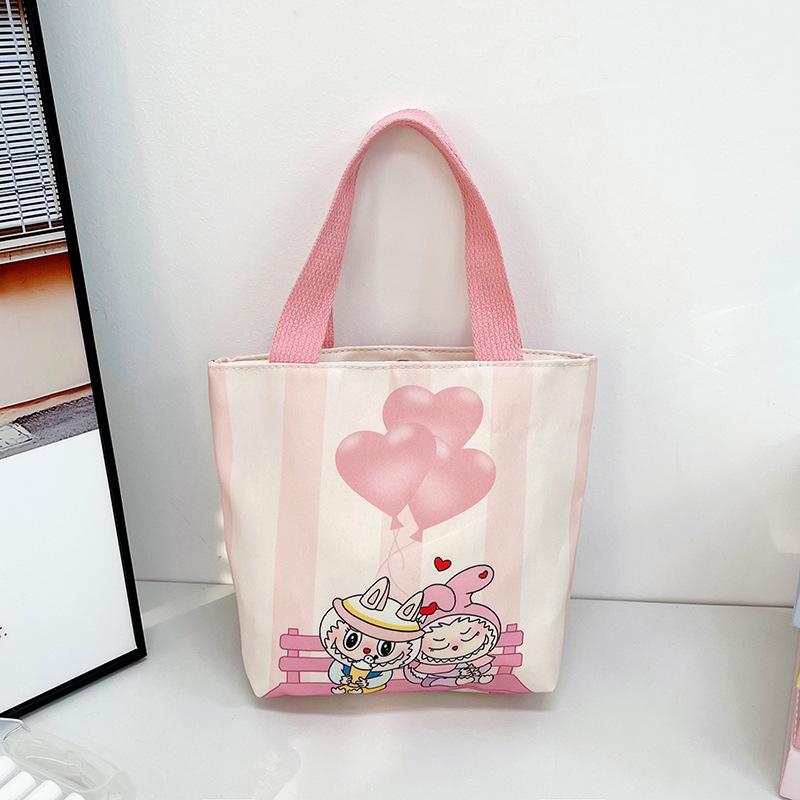 New Labubu handbag all-match lunch portable handbag student snack girl tote bag