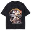 DEATH NOTE Graphic T-shirt Yagami Light Anime Print Vintage Washed Oversized T Shirt Men Women Clothing Cotton Short Sleeve Tees
