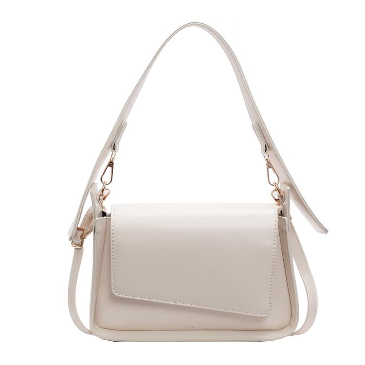 

Autumn and winter texture retro small square bag simple and versatile commuter women s bag 24*7*16cm слоновая кость