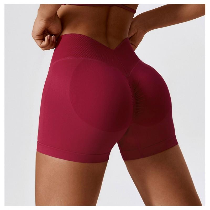 High-Waisted Seamless Yoga Shorts Women Tummy Control Butt Lift Running Gym Workout Leggings Short