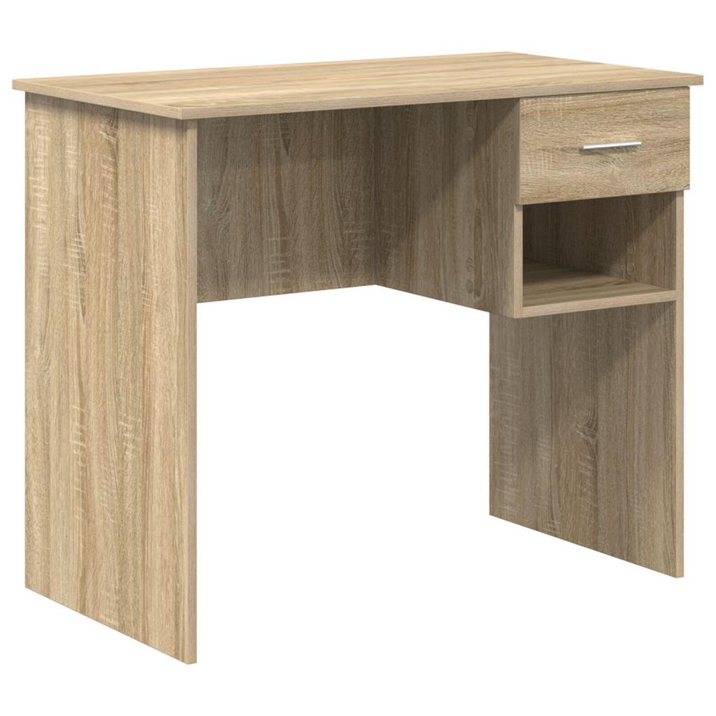 vidaXL Schreibtisch mit Stauraum Sonoma Eiche 90x49.5x75 cm Holzwerkstoff