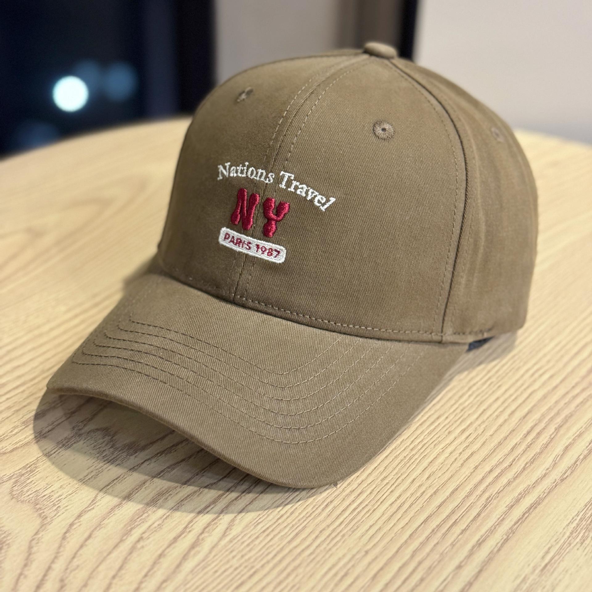 

Новая универсальная кепка с маленьким утенком для мужчин с модной вышивкой букв бренда, парная шляпа для большого обхвата головы Adjustable