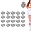 20Pcs Che Ing Squad Hand    3.3in Handle Pure Color   PET Che  Ing Pompoms for Sports Party Stage Show