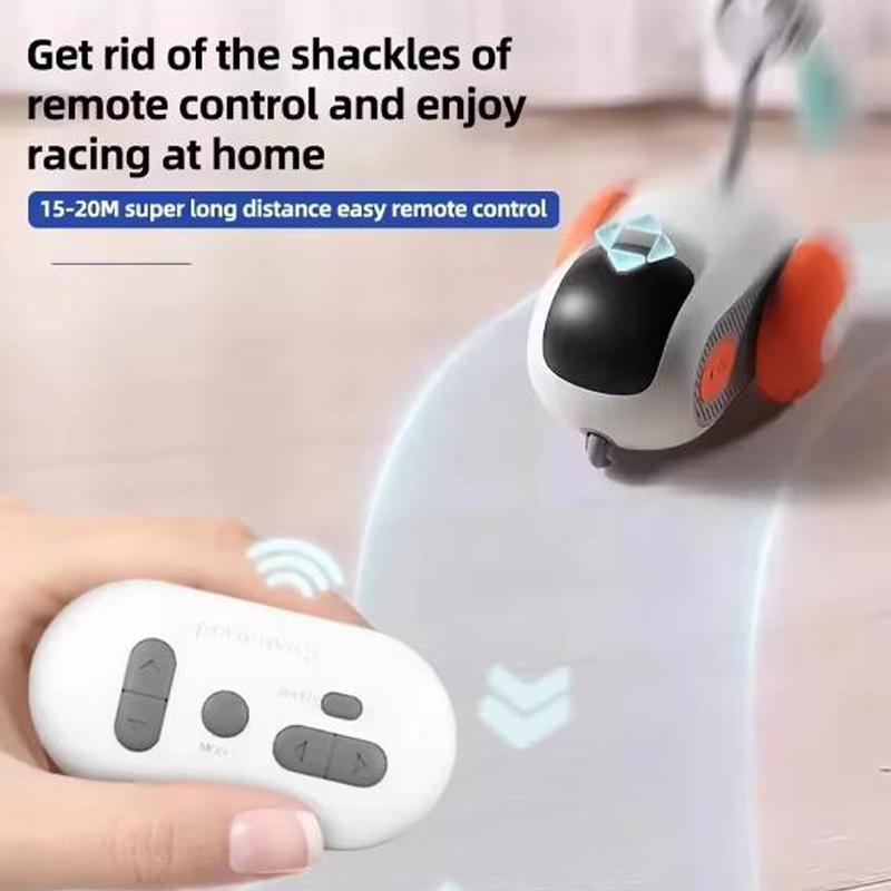 Intelligent Sports Car Remote Control Electric Cat Toys Entertainment Fun Pet Mice Interactive Feathers Cat Sticks Pet Toy