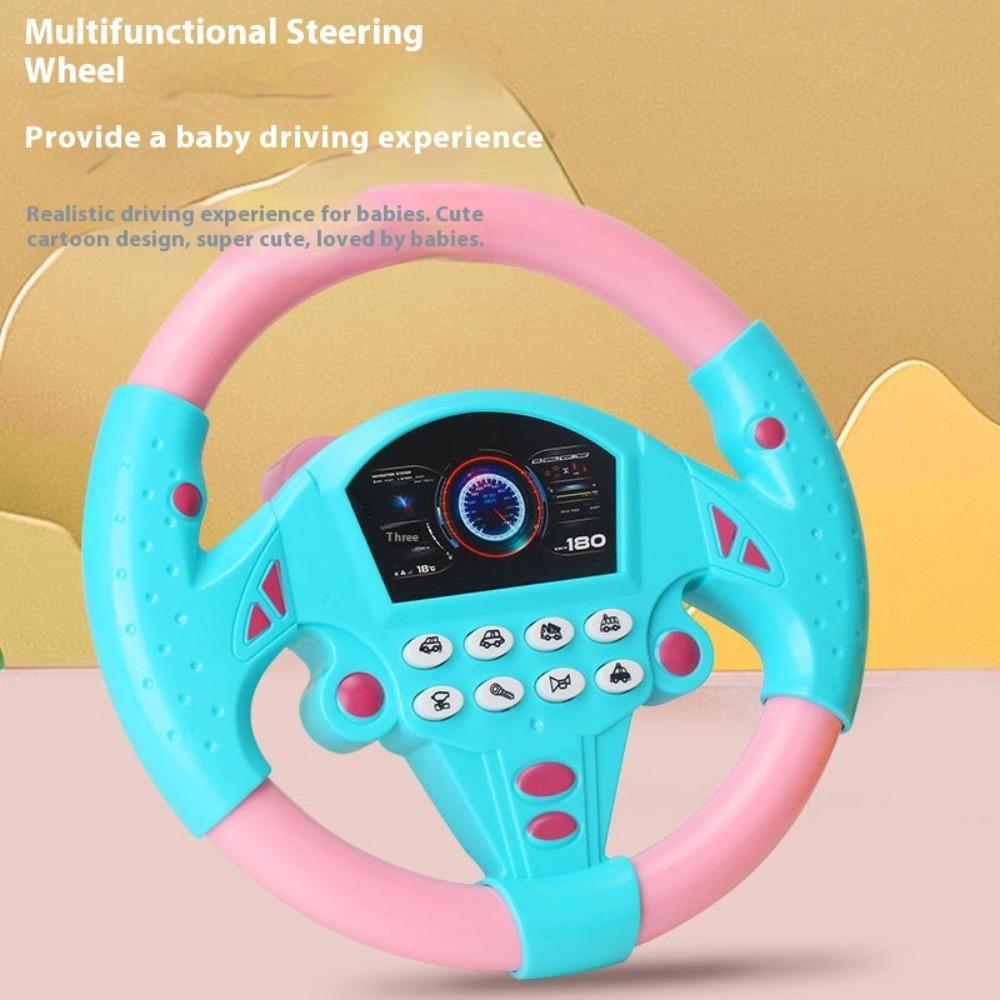 Children's Simulation Model Steering Wheel Educational Toy Co-pilot Music Steering Wheel Decompression Artifact Small Gift
