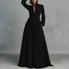 2026 Cross-border Foreign Trade Women's Clothing, New Spring Models In Europe, America, Fashionable and Elegant Solid Color Pleated Pendulum French 