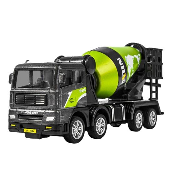 Kids Construction Truck Toy Inertia Drive Movable Joints Engineering Vehicle Toddlers Oil Tank Carrier Excavator Mixer Crane Dump Truck Toy A