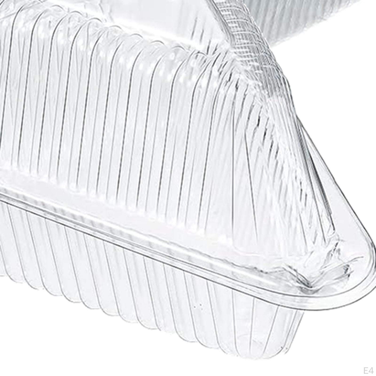 200 Stück Kuchenbehälter Mit Deckel – Dreieckig, Transparent | Für Käsekuchen, Desserts & Party