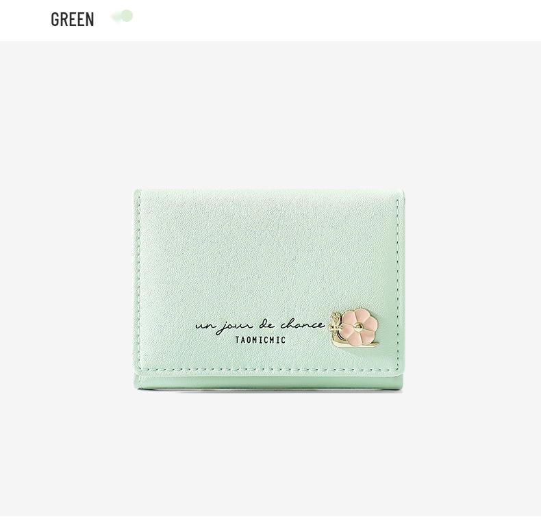 2025 Korean & Japanese Fresh Style Women's Tri-fold Ultra-thin Short Wallet - Trendy Coin Purse for Girls & Students