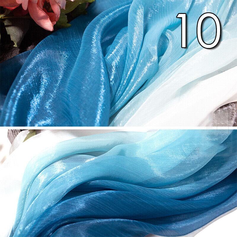 100X150CM Brocade Silk Gradient Chiffon Fabric Hanfu Stage Costume Material Crafts Organza Tulle Fabric DIY Sewing Supplies