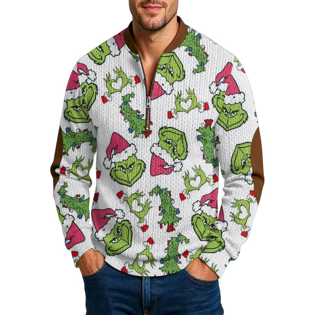 Men'S Outdoor Zipper Long Sleeved Sportswear Casual Sweatshirt