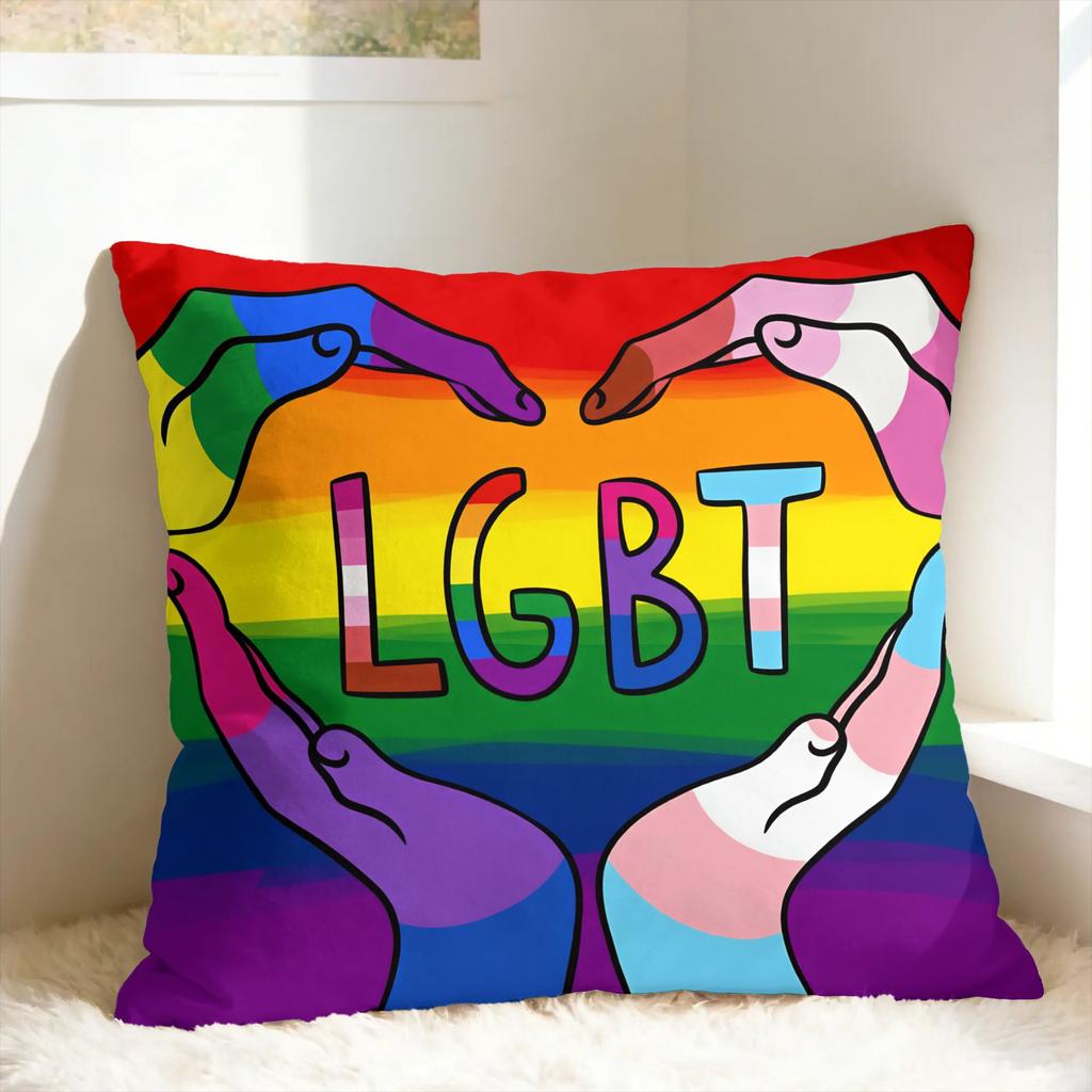 Agender Lgbt Pillow Case Yaoi Boy Love Fashion Pillow Cover Soft Pillowcases For Couch Sofa Bedroom