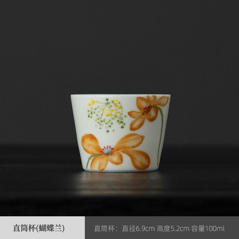 Flower Tea Infuser Hand Painted Ceramic Tea Strainer for Women Tea Lovers