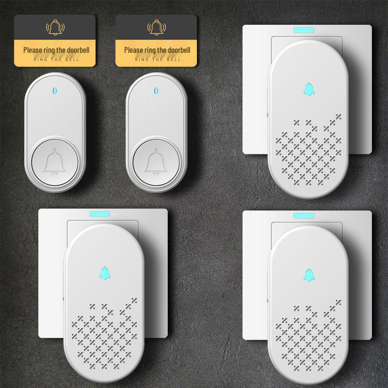 Wireless Long-Distance Smart Doorbell for Home & Office - One-to-Two Remote Control with Adjustable Volume for Elderly Assistance
