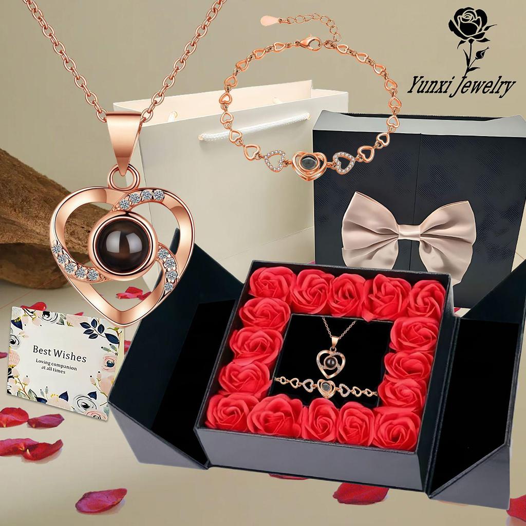 Heißverkaufendes Schmuckset: 100 Sprachen Projektionskette & Armband - Stilvolles & Vielseitiges Geschenk