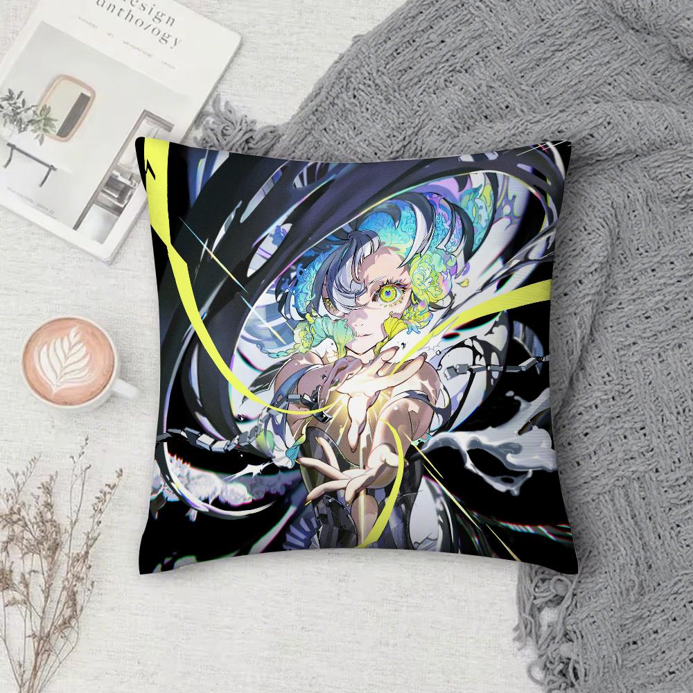 Aesthetic Art Yoneyama Mai Pillow Case Square Double-Sided Printing Short Plush Sofa Cushion Cover Bedroom Pillow