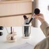 Ceramic Figurines Hollow Makeup Brush Tool Storage Box Table Organizer Pen Holder Dressing Table Decoration Living Room Objects