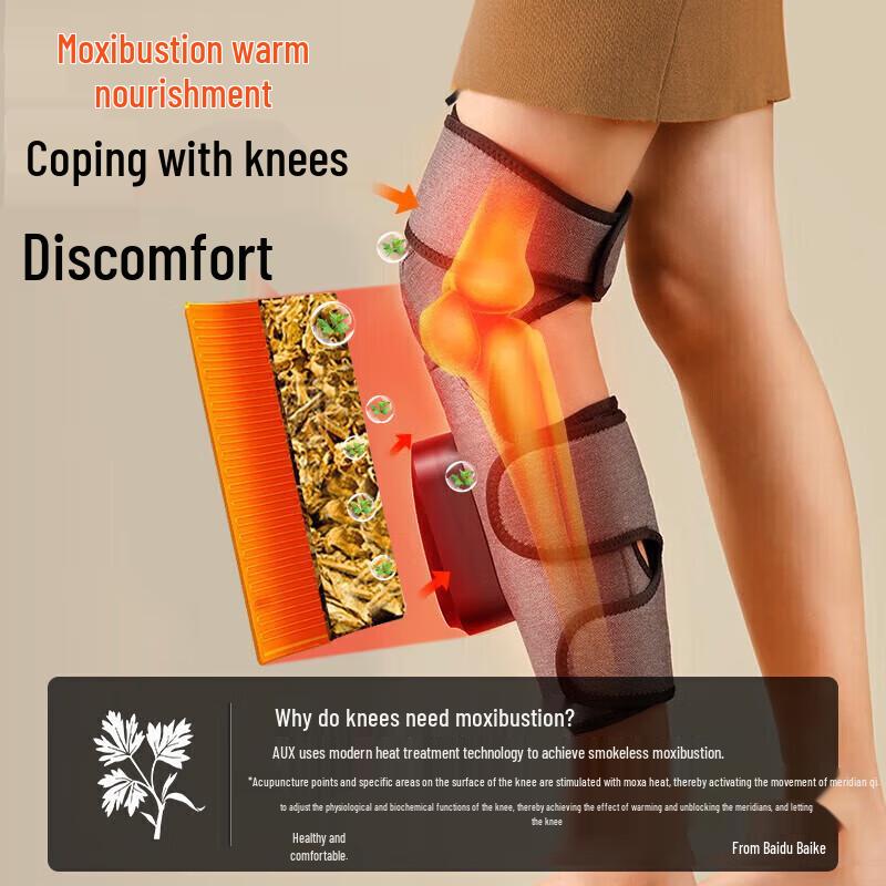 Aux Smart Knee Massager with Heat and Vibration