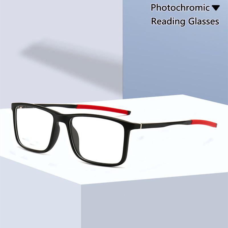 Sports Style UltraLight Reading Glasses Al-Mg Alloy Legs Frame For gentlemen's Anti Blue Light Photochromic Presbyopia Eyeglasses 0~+6