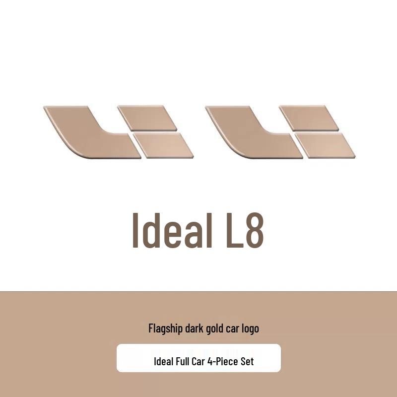 Premium Dunkelgold Auto Logo Abdeckung Aufkleber - Ideal für L6, L7, L8, L9 Modelle: Exklusives Flaggschiff-Upgrade in Dekor und Accessoires