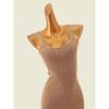 Bajia Style Maze Square Collar Slim Fit Sheath Long Dress Summer Pure Desire Slimming Sexy Knitted Dress