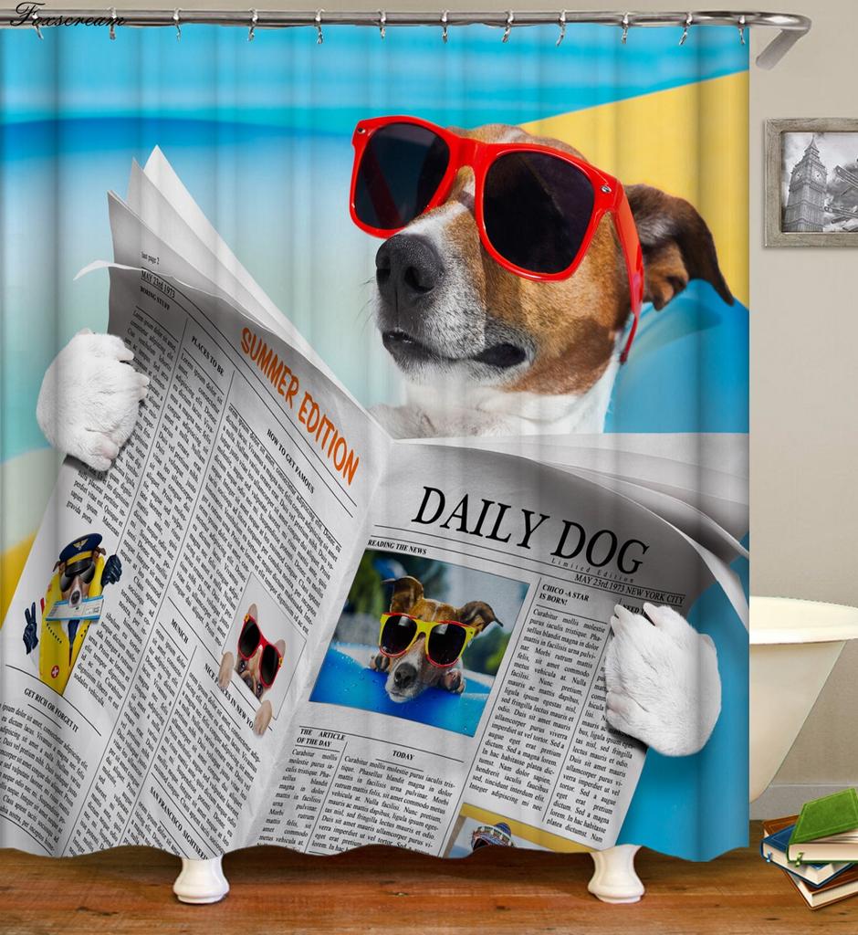 Sprchový závěs Cartoon Cat 3D koupelnové sprchové závěsy nepromokavý látkový sprchový závěs legrační sprchový závěs nebo podložka