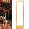 182cm Goldener Metall Blumenständer Rechteckiger Tisch Mittelstück Hochzeitsdeko Regal Sockel Podest Tisch
