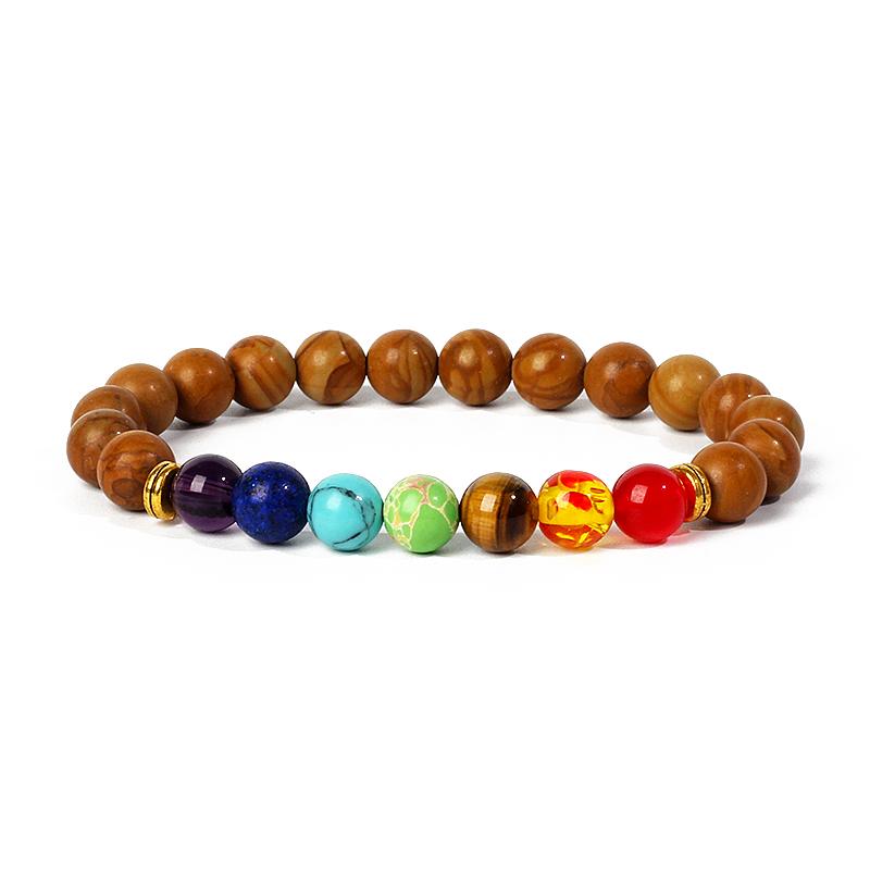 7 Chakra Diffuser Bracelets Men Women Natural Lava Stone Crystal Healing Anxiety Jewelry Mandala Yoga Meditation Bracelet Gift