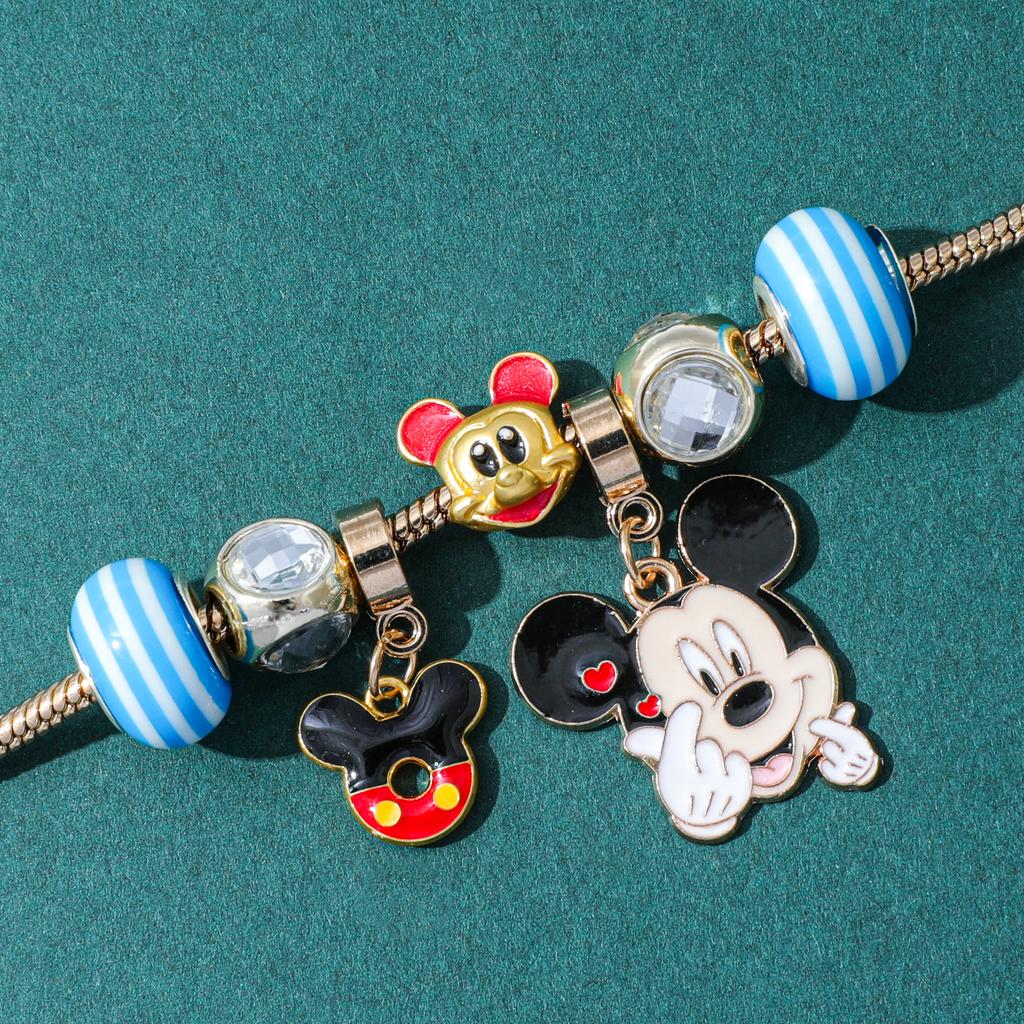 Charms Anime Dessin Animé Disney Bracelet Mickey Mouse pour Femmes Bijoux Mignons Pendentif Accessoires Bracelet pour Filles Cadeau