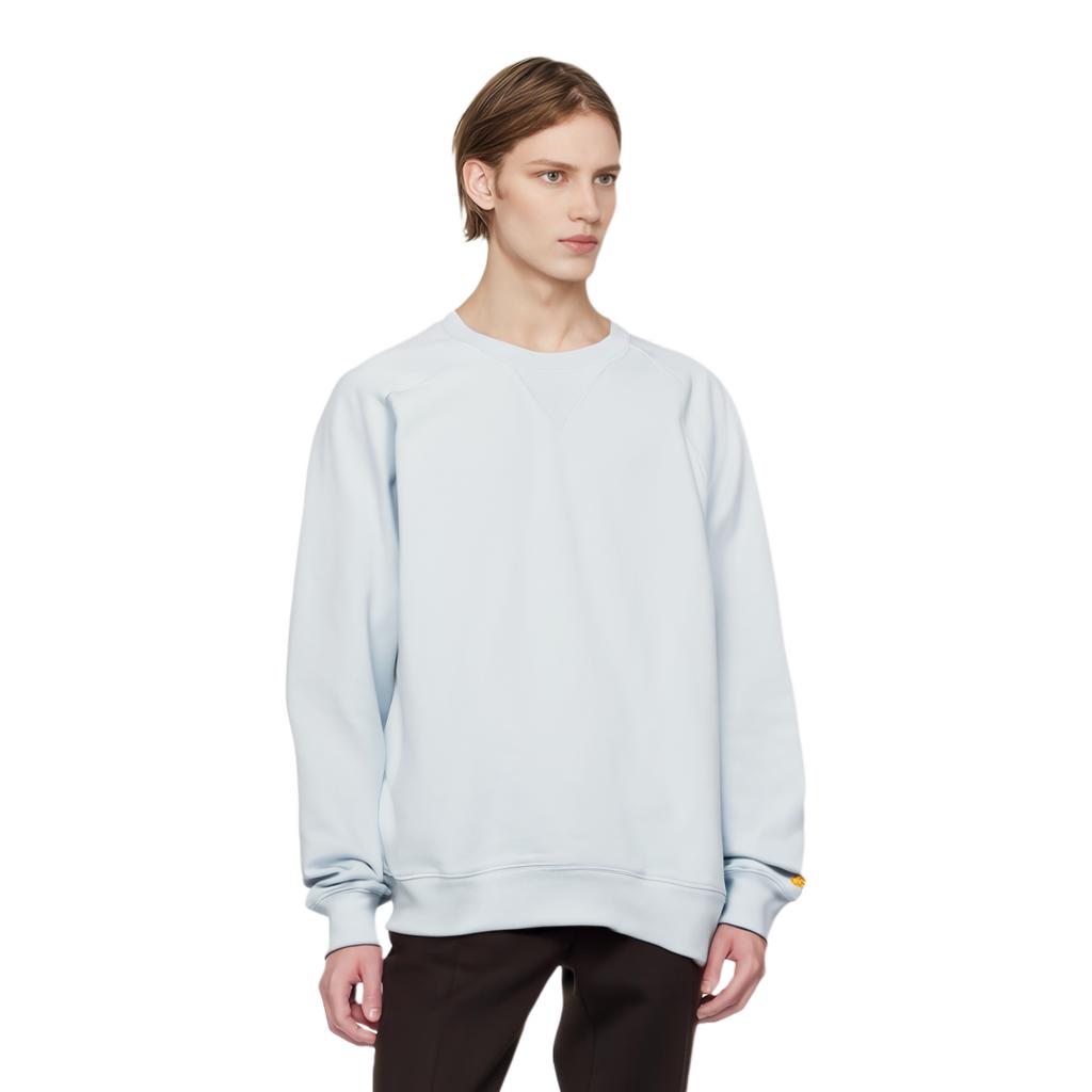 Carhartt WIP Sweatshirts Men's Light Blue Crew Neck Moderate Regular I026383-1GV-XX