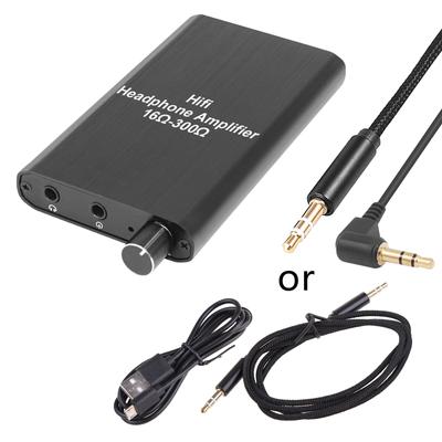 Taşınabilir 3.5mm Kulaklık Amplifikatörü Destek Empedansı 16-300 Kulaklık SNR>120dB Giriş Çıkış Ev Eğlencesi