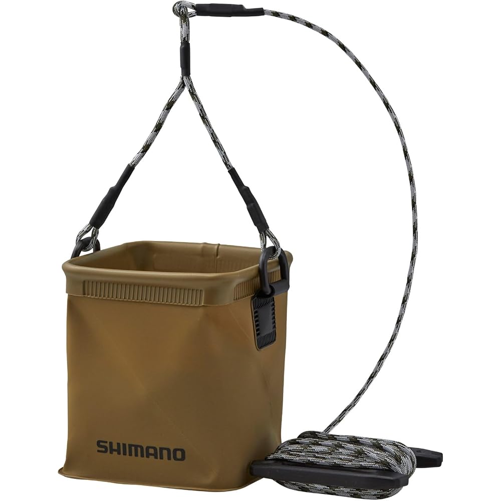 Shimano BK-002X Portable Water Bucket Olive Green 10L Fishing Accessory