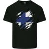 Torn Finland Flag Finnish Day Football Unisexs Light Cotton TShirt