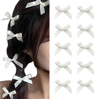 10pcs Ribbon Bow Hair Accessories Bowknot Cute Hair Clips Girls Female Hairpin Lovely Fashion Headwear Bobby Pin New