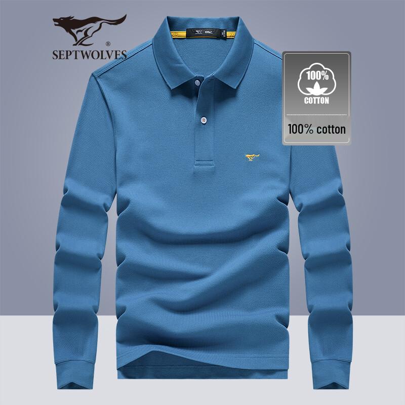 

Мужская хлопковая футболка-поло с длинным рукавом Qipileng XL