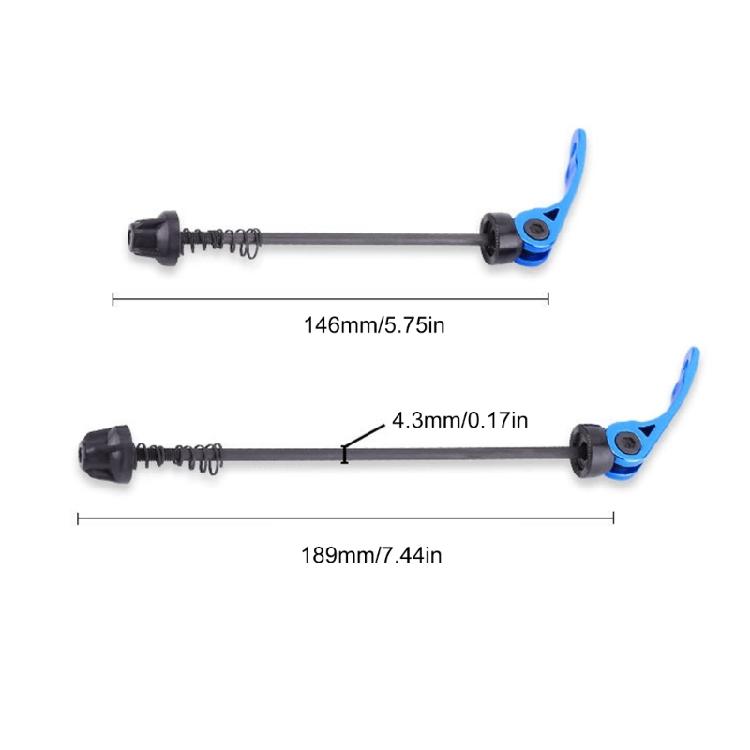 2 Pcs Front Rear Bike Axles Wheel Hub Skewers Bicycles Quick Release Lever