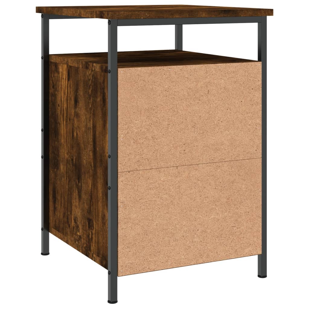 Nightstand Smoked Oak 40 X 42 X 60 Cm Particleboard