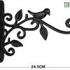 Cast Iron Bird Plant Stand With Wall Mount For Indoor Garden And Balcony Decor