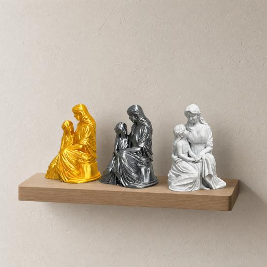 3D Printed Mother and Daughter Figurine, Mom And Daughter Hugging Statue, Loving Sculpture Heartfelt Home Decor Gift for Mother's Day Christmas or