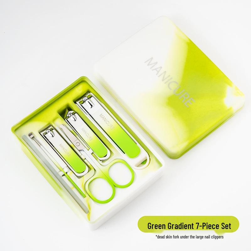 Anti-Splash Nail Clipper & Manicure Set: Includes Nail Clippers, Scissors, Nose Hair Scissors, Ear Pick.