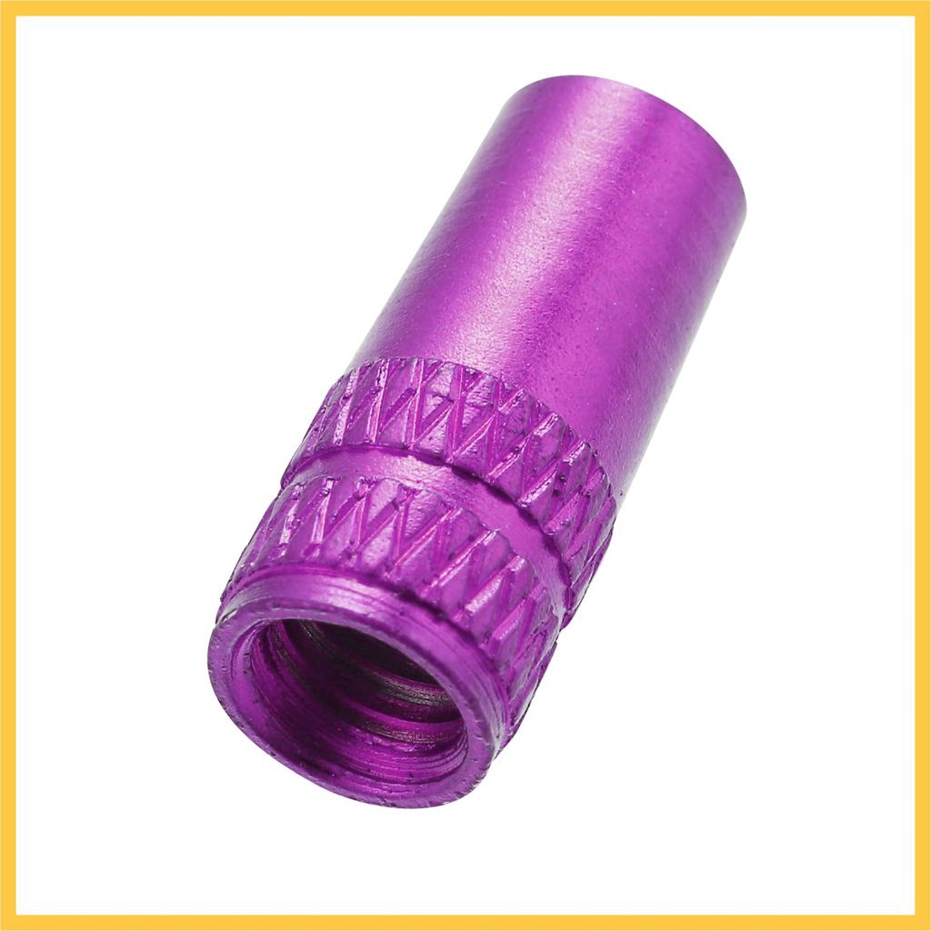 BULLSPANN Bicycle Aluminum Alloy Valve Cap French Valve Tire Dust Cover Set of 4 Mountain Bike Road Bike Purple