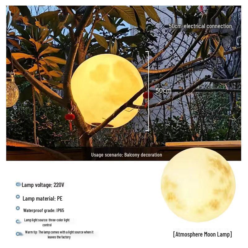 Solar-Powered Waterproof Moon Lamp for Garden, Lawn & Courtyard Decoration