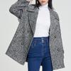 She Tu Women's Mid-Length Double-Breasted Wool Blend Coat