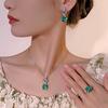 Jewelry Copper Bottom Gold-Plated Simulation Bird'S Nest Chepala Green Retro Temperament Set Main 12 * 12