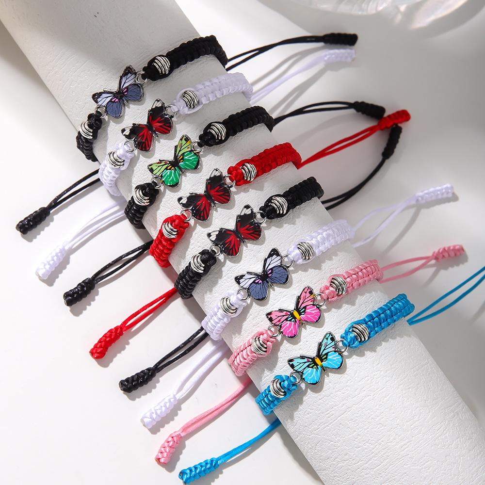 New Bohemian Butterfly Bracelet Summer Beach Handwoven Adjustable Animal Bracelet