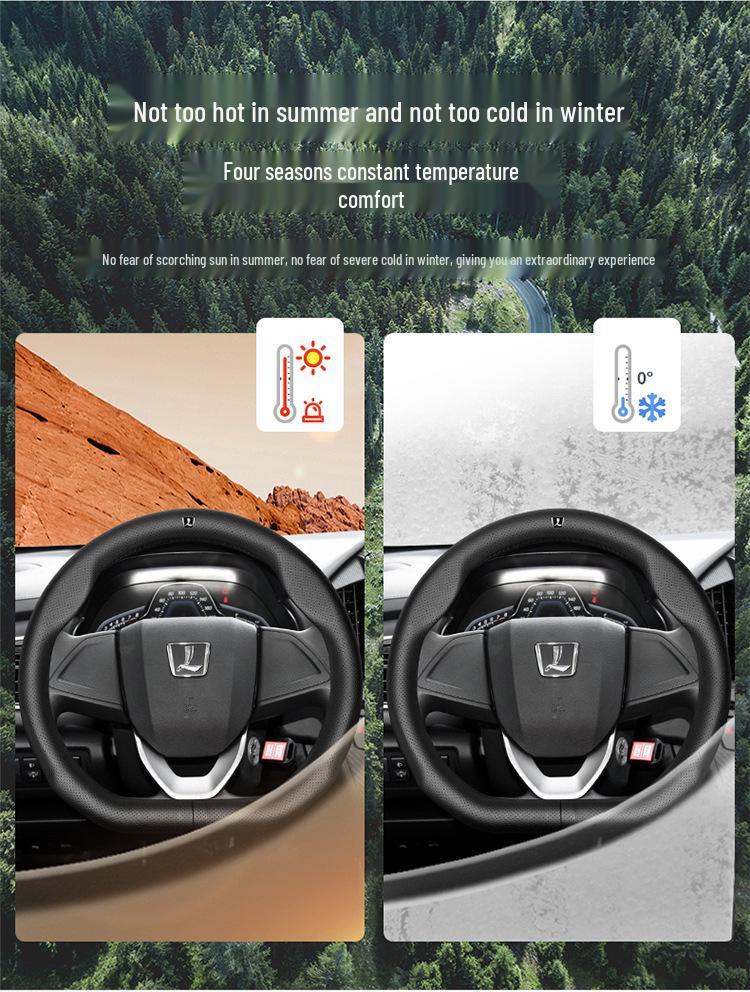 Genuine Leather Luxgen Steering Wheel Cover - Universal Fit for U6, Big 7, S5, U5, 7MPV, Na 5, Rui 3 Models