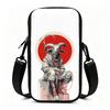 Vintage Dark Aesthetic Goat Print Crossbody Phone Bag, Mystical Horned Ram Pattern Mini Shoulder Pouch, Gothic Style Festival Accessory Christmas Gift