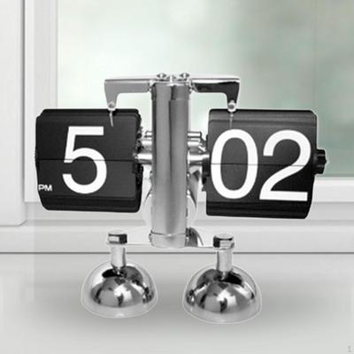 Automatic Page Turning Clock Flip Retro Digital Desk for Living Room
